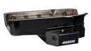 Moroso 80-85 Chevy SBC/Dart (w/2 Pc Seal/Low Clearance) Wet Sump 7qt 7in Steel Oil Pan - Black