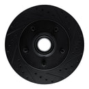 R1 90-90 Cadillac BROUGHAM Front Right Drilled & Slotted Black Brake Rotor
