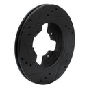 R1 84-86 Nissan 300ZX Front Right Drilled & Slotted Black Brake Rotor