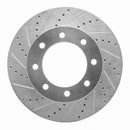 R1 12-22 Ford F-350 Super Duty Front & Rear Drilled & Slotted Silver Brake Rotor Set