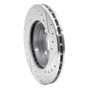 R1 86-89 Toyota Celica Front Left Drilled & Slotted Silver Brake Rotor