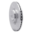 R1 18-25 Land Rover Defender 110 Front Right Drilled & Slotted Silver Brake Rotor