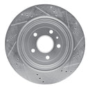 R1 14-19 Chevrolet Corvette Front & Rear Drilled & Slotted Silver Brake Rotor Set