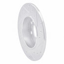 R1 83-89 Mercedes-Benz 190D Front Left Drilled & Slotted Silver Brake Rotor
