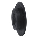 R1 88-93 Dodge 2000 GTX Rear Left Drilled & Slotted Black Brake Rotor