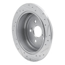 R1 10-20 Lexus RX450h Rear Drilled & Slotted Silver Brake Rotor Set