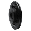 R1 99-04 Chrysler 300M Front Left Drilled & Slotted Black Brake Rotor