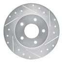 R1 94-99 Buick Regal Rear Right Drilled & Slotted Silver Brake Rotor