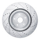 R1 18-25 Subaru WRX STI Front Left Drilled & Slotted Silver Brake Rotor