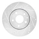 R1 16-25 Mazda 6 Front Drilled & Slotted Silver Brake Rotor Set