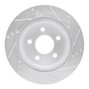 R1 93-97 Chevrolet Camaro Rear Left Drilled & Slotted Silver Brake Rotor