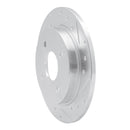 R1 01-19 Ford Fiesta Rear Drilled & Slotted Silver Brake Rotor Set
