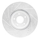 R1 09-14 Hyundai Genesis Sedan Front Right Drilled & Slotted Silver Brake Rotor