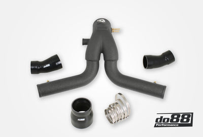 do88 13-15 Porsche 911 Turbo/Turbo S (991.1) Y-Pipe for OEM Intercooler - Black