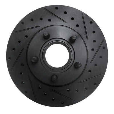 R1 95-97 Ford Ranger (USA/Canada) Front Right Drilled & Slotted Black Brake Rotor