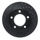 R1 74-80 International SCOUT II Front Left Drilled & Slotted Black Brake Rotor