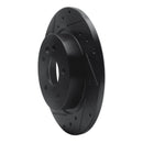 R1 11-22 Buick Encore Rear Left Drilled & Slotted Black Brake Rotor