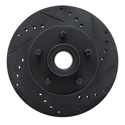 R1 72-73 Ford Gran Torino Front Right Drilled & Slotted Black Brake Rotor