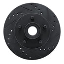 R1 72-73 Ford Gran Torino Front Right Drilled & Slotted Black Brake Rotor