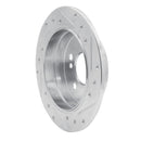 R1 83-95 Mercedes-Benz E300 Rear Left Drilled & Slotted Silver Brake Rotor