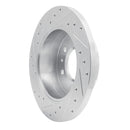 R1 06-18 Dodge Sprinter 3500 Rear Right Drilled & Slotted Silver Brake Rotor