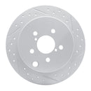 R1 12-23 Subaru Impreza Rear Right Drilled & Slotted Geo-Carbon Rotor