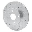 R1 06-19 ScIon iQ Front Drilled & Slotted Silver Brake Rotor Set