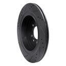 R1 05-16 Land Rover Discovery (Latin America) Rear Right Drilled & Slotted Black Brake Rotor