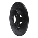 R1 97-98 Mercedes-Benz C230 Front Right Drilled & Slotted Black Brake Rotor