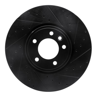 R1 18-20 Land Rover Range Rover Sport Front Right Drilled & Slotted Black Brake Rotor