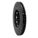 R1 09-15 Toyota Venza Front Right Drilled & Slotted Black Brake Rotor