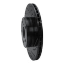 R1 86-92 Toyota Supra Front & Rear Drilled & Slotted Black Brake Rotor Set