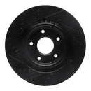 R1 05-13 Cadillac XLR Front & Rear Drilled & Slotted Black Brake Rotor Set