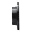 R1 10-17 Chevrolet Equinox Rear Left Drilled & Slotted Black Brake Rotor