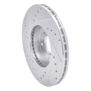R1 89-99 Infiniti I30 Front Right Drilled & Slotted Silver Brake Rotor