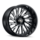 Cali Off-Road 9114 Purge 24x14 / 8x165.1 BP / -76mm Offset / 125.2mm Hub Gloss Black Milled Wheel