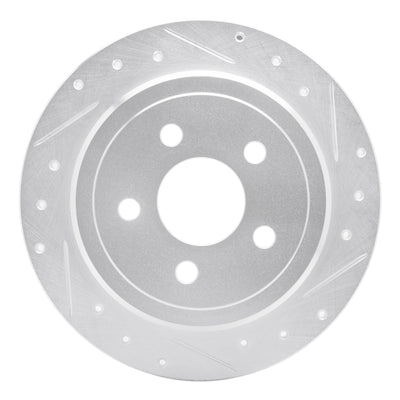 R1 95-03 Ford Windstar Rear Right Drilled & Slotted Silver Brake Rotor