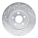 R1 88-88 Pontiac Fiero Rear Right Front Right Drilled & Slotted Silver Brake Rotor
