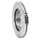 R1 06-18 Lexus HS250H Front Right Drilled & Slotted Silver Brake Rotor