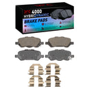 DFC 09-15 Toyota Venza Front & Rear Rotors w/4000 HybriDynamic Brake Pads w/Hardware