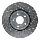 R1 05-12 Acura RL Front Drilled & Slotted Silver Brake Rotor Set