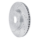 R1 17-25 Buick Enclave Front Left Drilled & Slotted Silver Brake Rotor