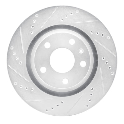 R1 08-15 Audi TT Quattro RS Rear Left Drilled & Slotted Silver Brake Rotor
