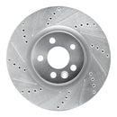 R1 16-19 Land Rover Range Rover Evoque Front & Rear Drilled & Slotted Silver Brake Rotor Set