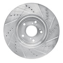 R1 17-20 Honda Civic Front & Rear Drilled & Slotted Silver Brake Rotor Set