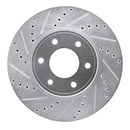 R1 06-09 Chevrolet TrailBlazer Front & Rear Drilled & Slotted Silver Brake Rotor Set