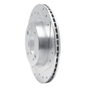 R1 16-24 Dodge Attitude Front Drilled & Slotted Silver Brake Rotor Set
