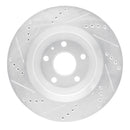 R1 08-15 Audi TT Quattro Rear Right Drilled & Slotted Silver Brake Rotor