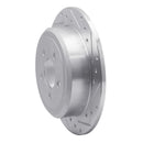 R1 07-12 Dodge Nitro Rear Right Drilled & Slotted Silver Brake Rotor