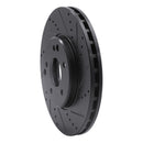 R1 96-11 Chrysler Crossfire Front Right Drilled & Slotted Black Brake Rotor